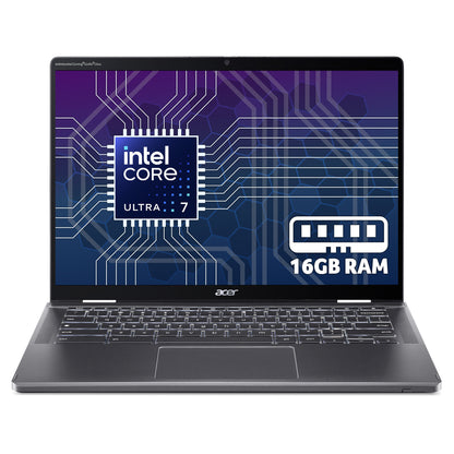 Acer Chromebook Enterprise Spin 714 Plus Spin 714 convertible (CPE794-1N) - Intel Core Ultra 7, 16GB RAM, 512GB SSD, 14" WUXGA touchscreen, Chrome OS