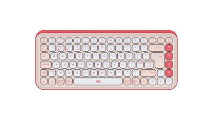 Logitech POP Icon Keys keyboard Universal Bluetooth QWERTY UK English Rose