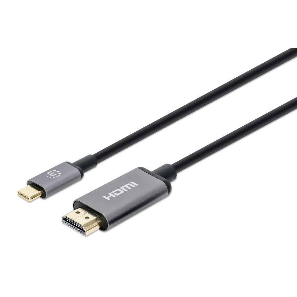 Manhattan USB-C to HDMI Cable, 4K@60Hz, 2m, Black, Three Year Warranty, Equivalent to CDP2HD2MBNL