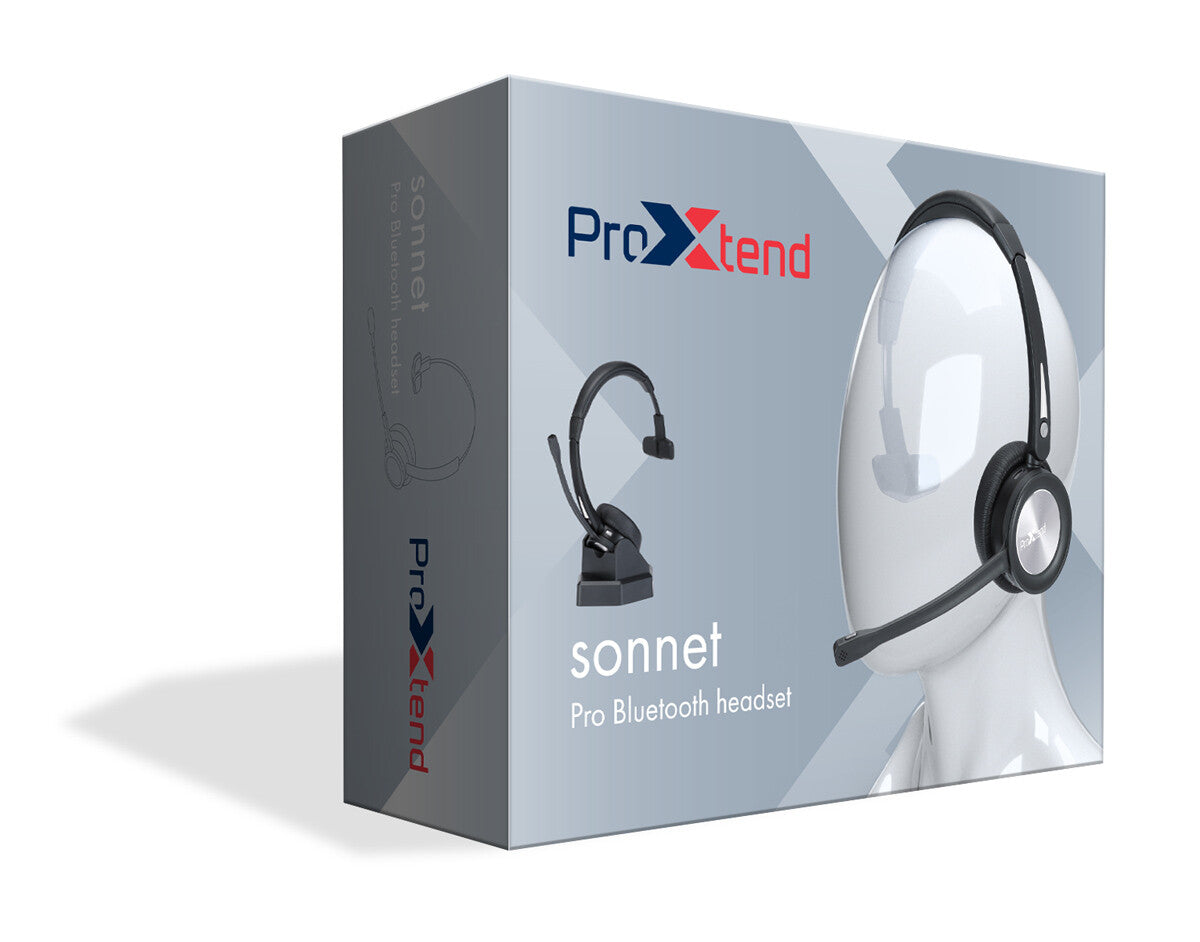 ProXtend Sonnet Headset Wireless Head-band Calls/Music Micro-USB Bluetooth Charging stand Black