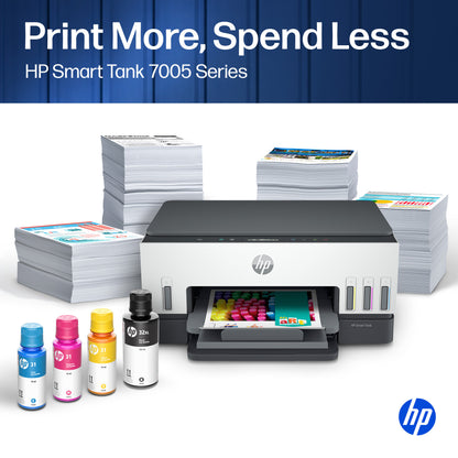 HP Smart Tank 7005 Wireless All-in-One Color Printer, Two-sided printing; Copier, Scanner