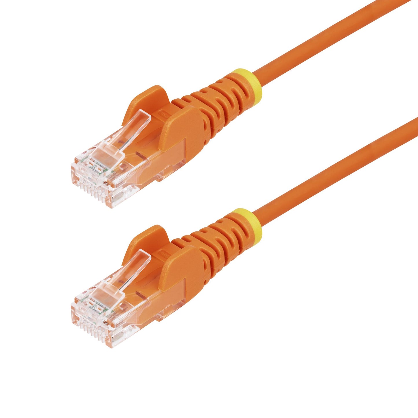 StarTech.com 2m Orange Slim CAT6 Ethernet Cable, Snagless, 100W PoE, UTP, LSZH, 28AWG Pure Bare Copper Wire, Slim RJ45 Network Patch Cord w/Strain Reliefs, Individually Tested