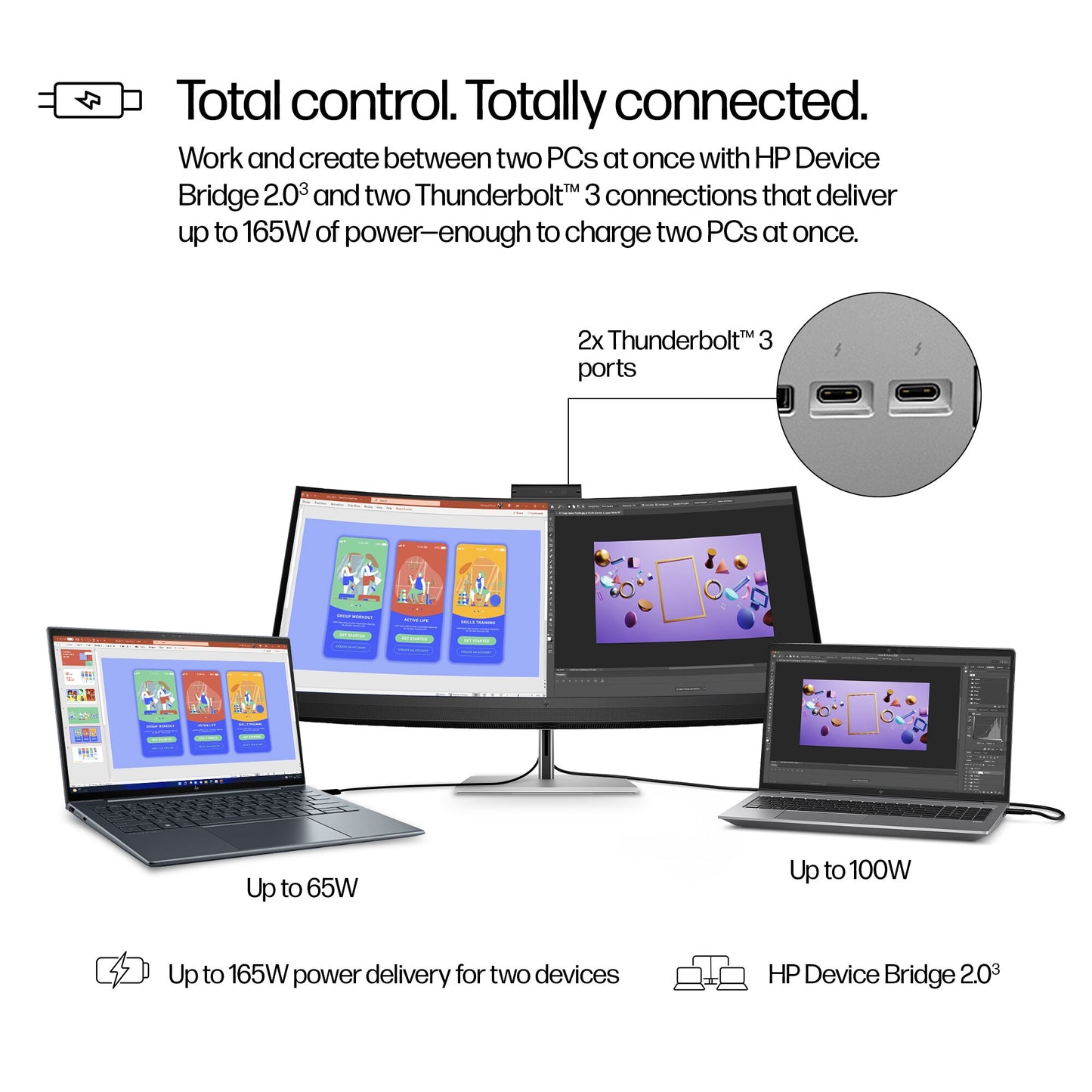 HP Series 7 Pro 39.7 inch 5K2K Conferencing Monitor-740pm