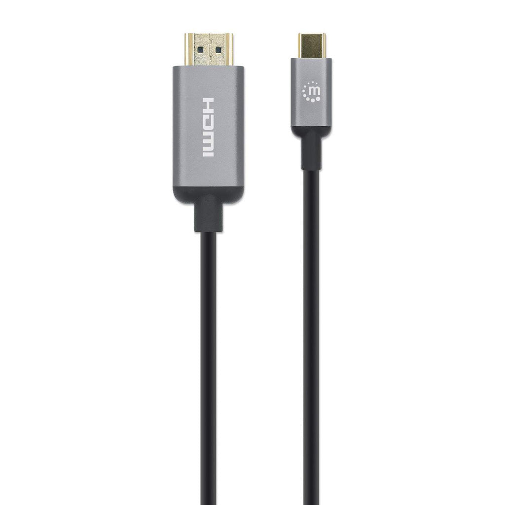 Manhattan USB-C to HDMI Cable, 4K@60Hz, 2m, Black, Male to Male, Three Year Warranty, Equivalent to CDP2HD2MBNL