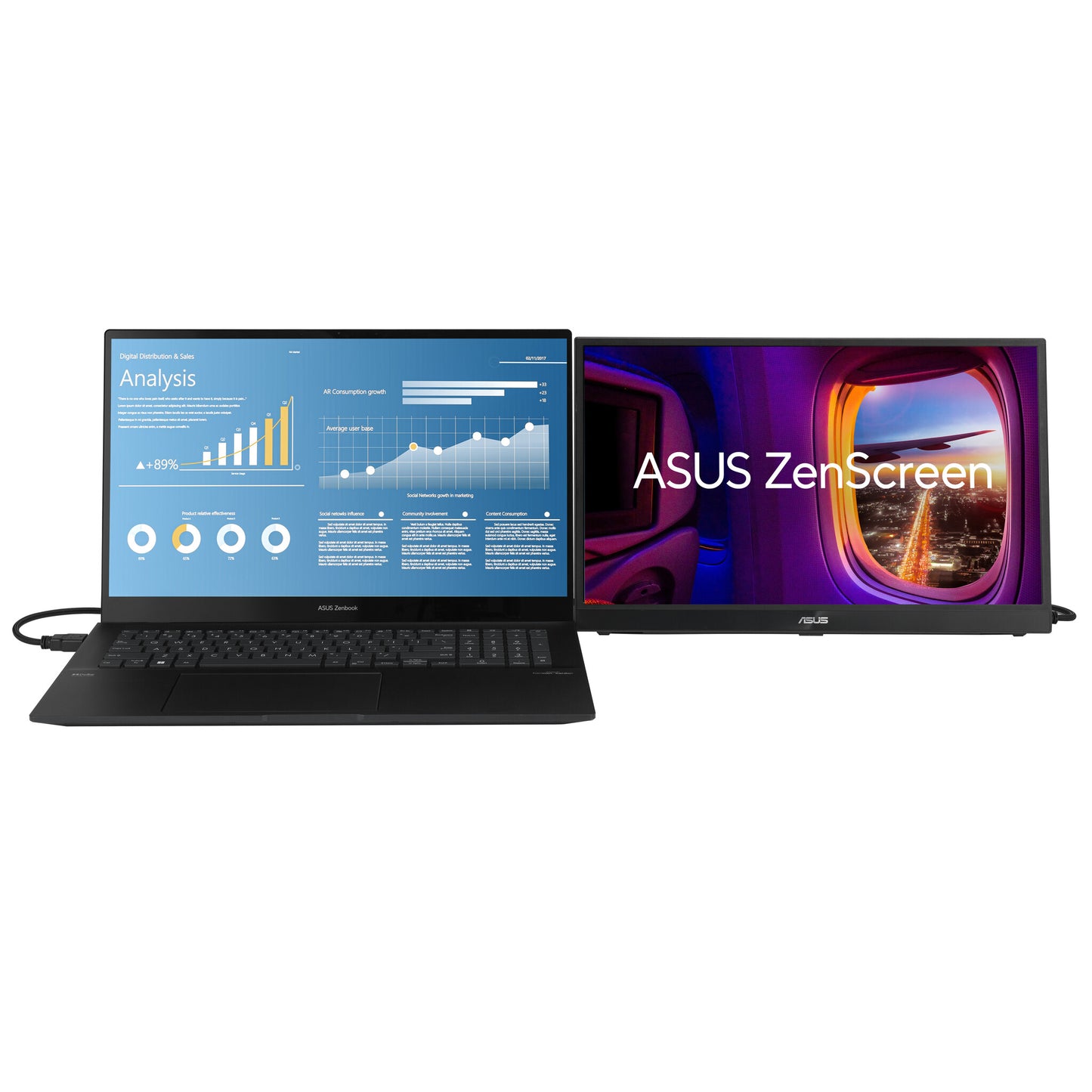 ASUS ZenScreen MB17AHG computer monitor 43.9 cm (17.3") 1920 x 1080 pixels Full HD LCD Black
