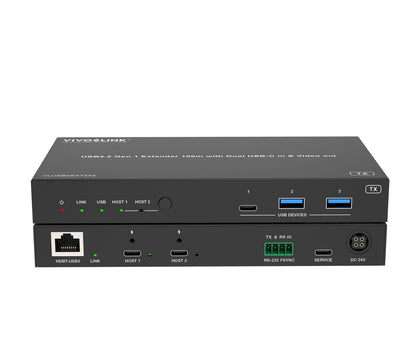 Vivolink VLUSBCEXT2X2 USB graphics adapter Black