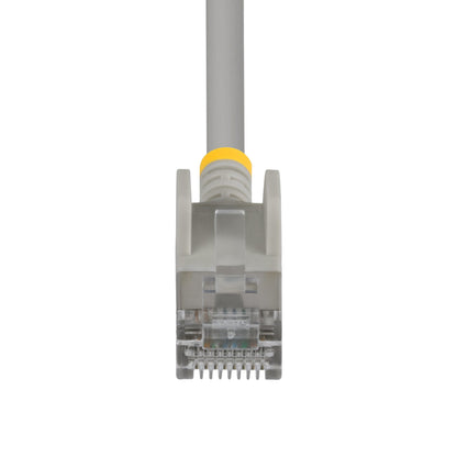 StarTech.com 2m Gray Ultra Slim Cat6A Ethernet Cable, Snagless, FTP, Pure Bare Copper Wire, 34AWG Slim RJ45 Network Patch Cord, Individually Tested