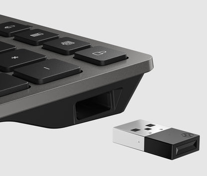 HP KBD 720Multi-DeviceRchrgblWL FR keyboard Home/Office USB + Bluetooth Black