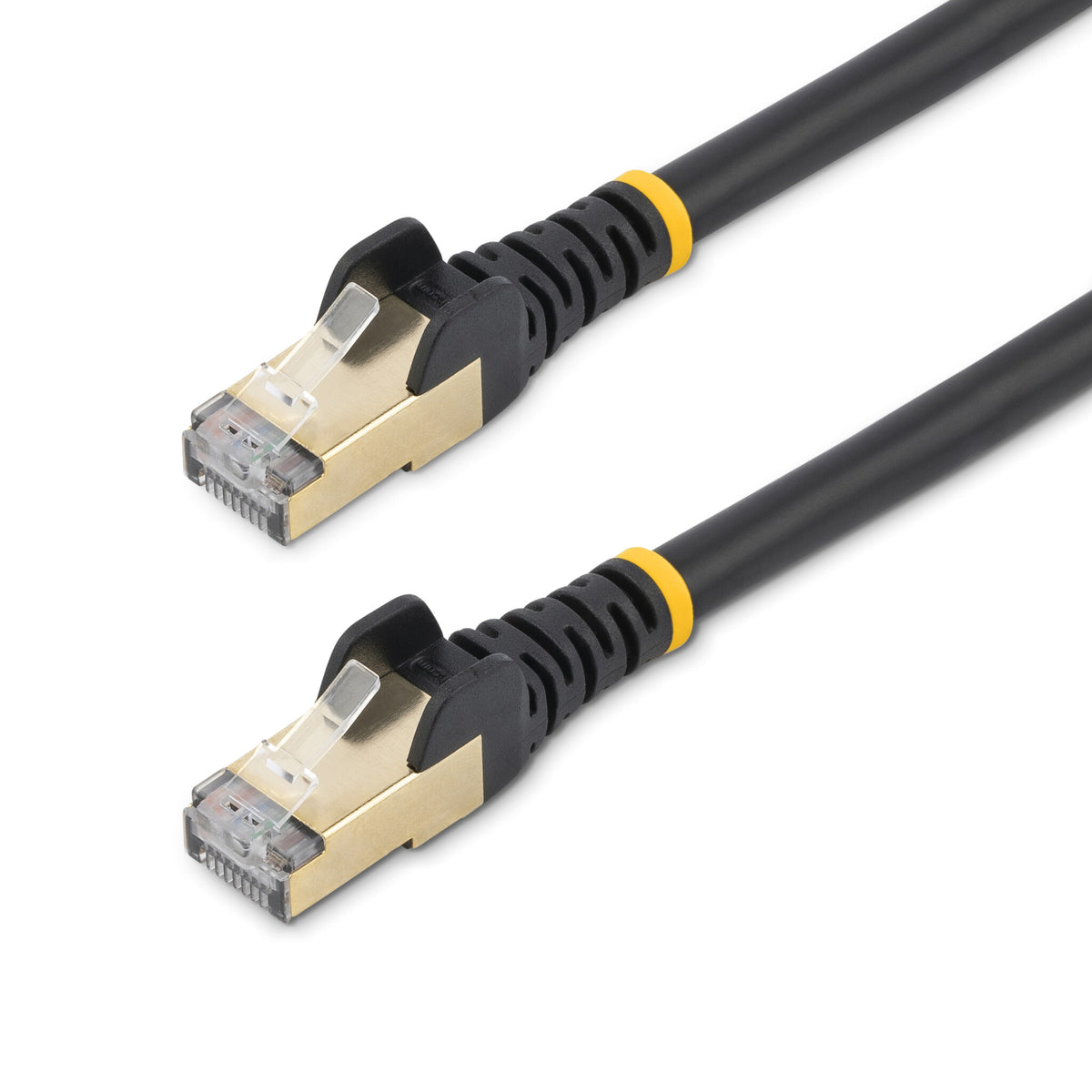 StarTech.com 1,5m CAT6a Ethernet Cable - 10 Gigabit Shielded Snagless RJ45 100W PoE Patch Cord - 10GbE STP Network Cable w/Strain Relief - Black Individually Tested/Wiring is UL Certified/TIA