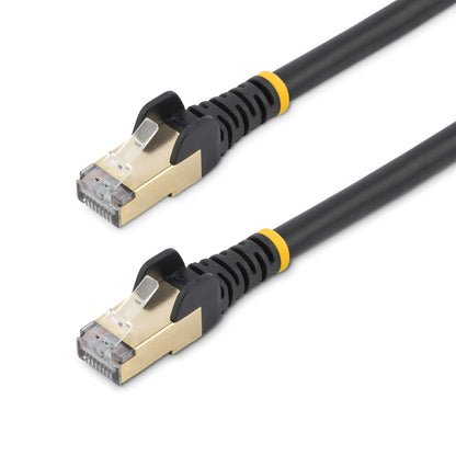 StarTech.com 7,5m CAT6a Ethernet Cable - 10 Gigabit Shielded Snagless RJ45 100W PoE Patch Cord - 10GbE STP Network Cable w/Strain Relief - Black Individually Tested/Wiring is UL Certified/TIA