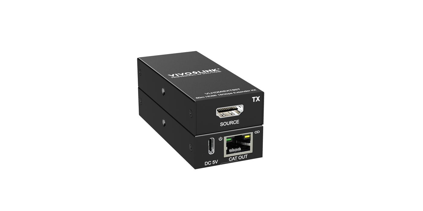 Vivolink VLHDMIEXT60 AV extender AV transmitter & receiver Black