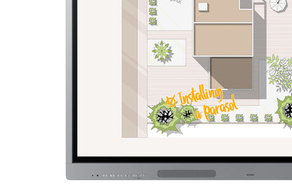 Samsung WE65FX interactive whiteboard 165.1 cm (65") 3840 x 2160 pixels Touchscreen Grey HDMI