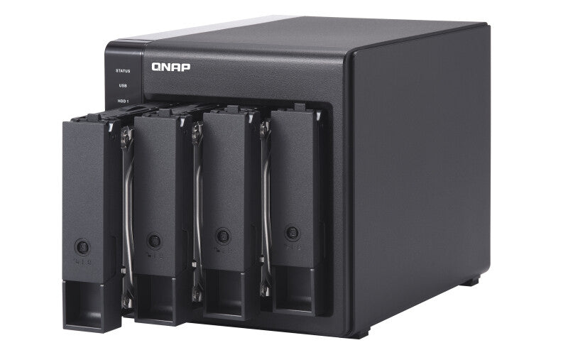 QNAP TR-004 storage drive enclosure HDD/SSD enclosure Black 2.5/3.5"