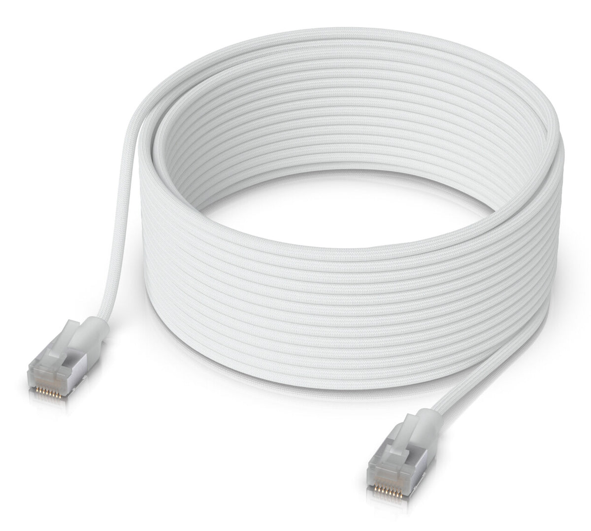 Ubiquiti UACC-Cable-Patch-EL-C6A-15M-W networking cable Translucent, White Cat6a