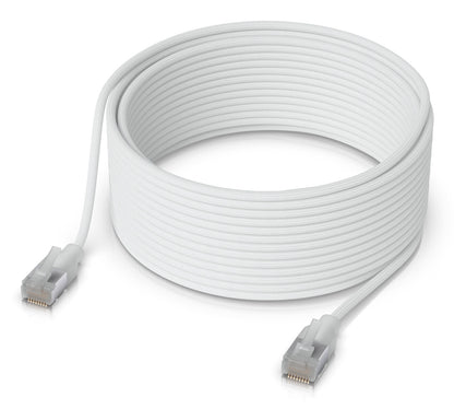 Ubiquiti UACC-Cable-Patch-EL-C6A-15M-W networking cable Translucent, White Cat6a
