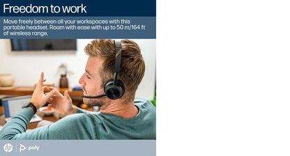 POLY Voyager 4320-M Microsoft Teams Certified Headset +BT700 dongle +Charging Stand