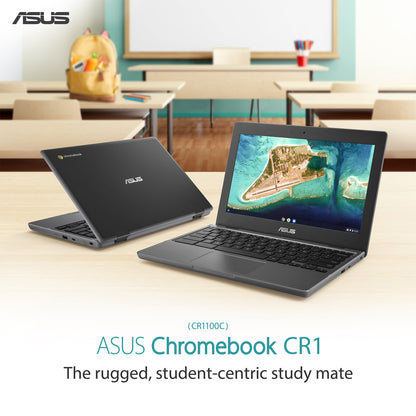 ASUS Chromebook CR1 CR1100CKA-GJ0388 Intel® Celeron® N N4500 29.5 cm (11.6") HD 4 GB LPDDR4x-SDRAM 64 GB eMMC Wi-Fi 6 (802.11ax) ChromeOS Grey