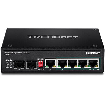 Trendnet TI-PG62 network switch Unmanaged Gigabit Ethernet (10/100/1000) Power over Ethernet (PoE) Black