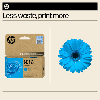 HP 937e EvoMore Cyan Original Ink Cartridge