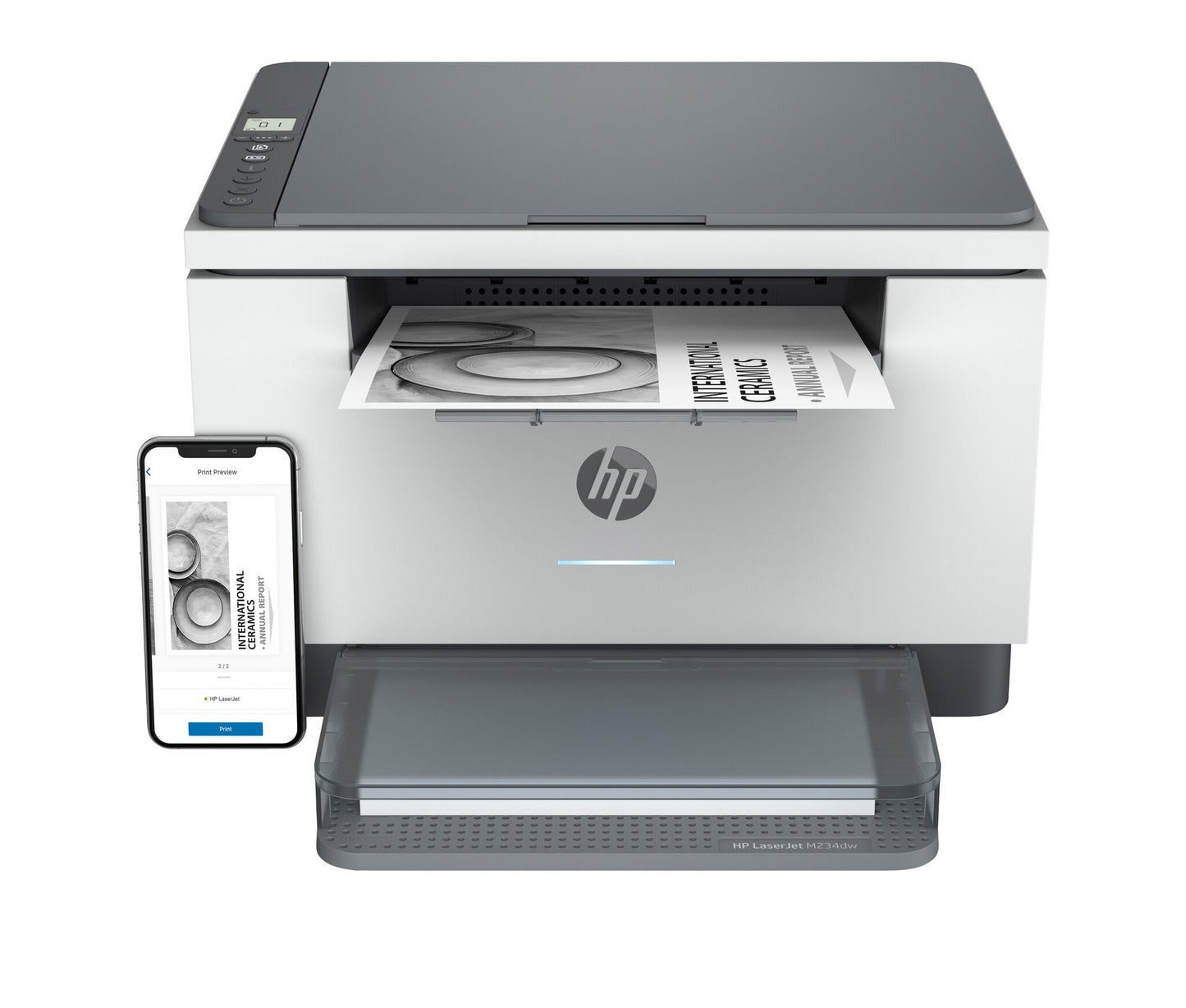 HP LaserJet M234dw Wireless Multifunction Black and white Printer, Copier, Scanner; Duplex