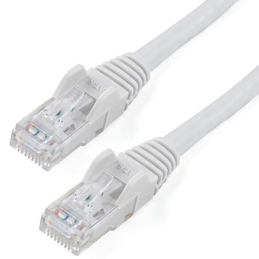 StarTech.com 50ft CAT6 Cable - White CAT6 Ethernet Cable - Gigabit Ethernet Wire - 250MHz 100W PoE RJ45 UTP CAT 6 Network/Patch Cord Snagless - Individually Tested