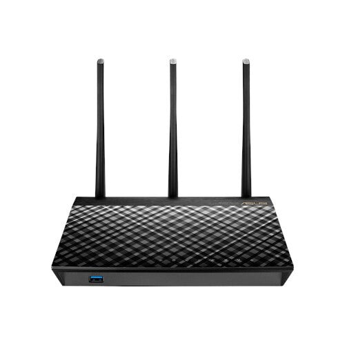 ASUS RT-AC1900U wireless router, Wi-Fi 5 (802.11ac), Dual-band (2.4 GHz / 5 GHz), Gigabit Ethernet, black