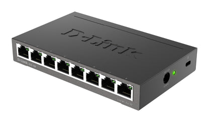 D-Link DGS-108 Unmanaged L2 Gigabit Ethernet (10/100/1000) Black