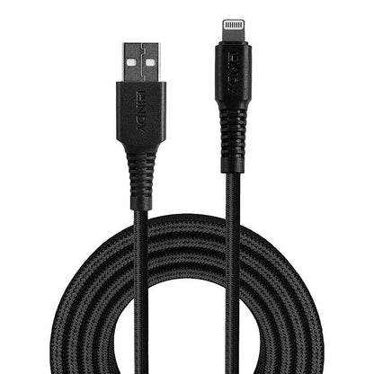 Lindy 0.5m Reinforced USB Type A to Lightning Charge and Sync Cable