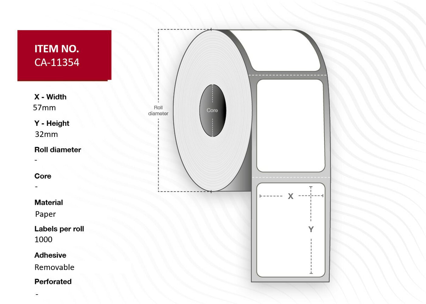 Capture CA-11354 printer label White Self-adhesive printer label