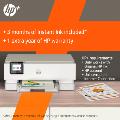 HP ENVY Inspire 7220e Wireless All-in-One Color Printer, Instant Ink; Copier, Scanner