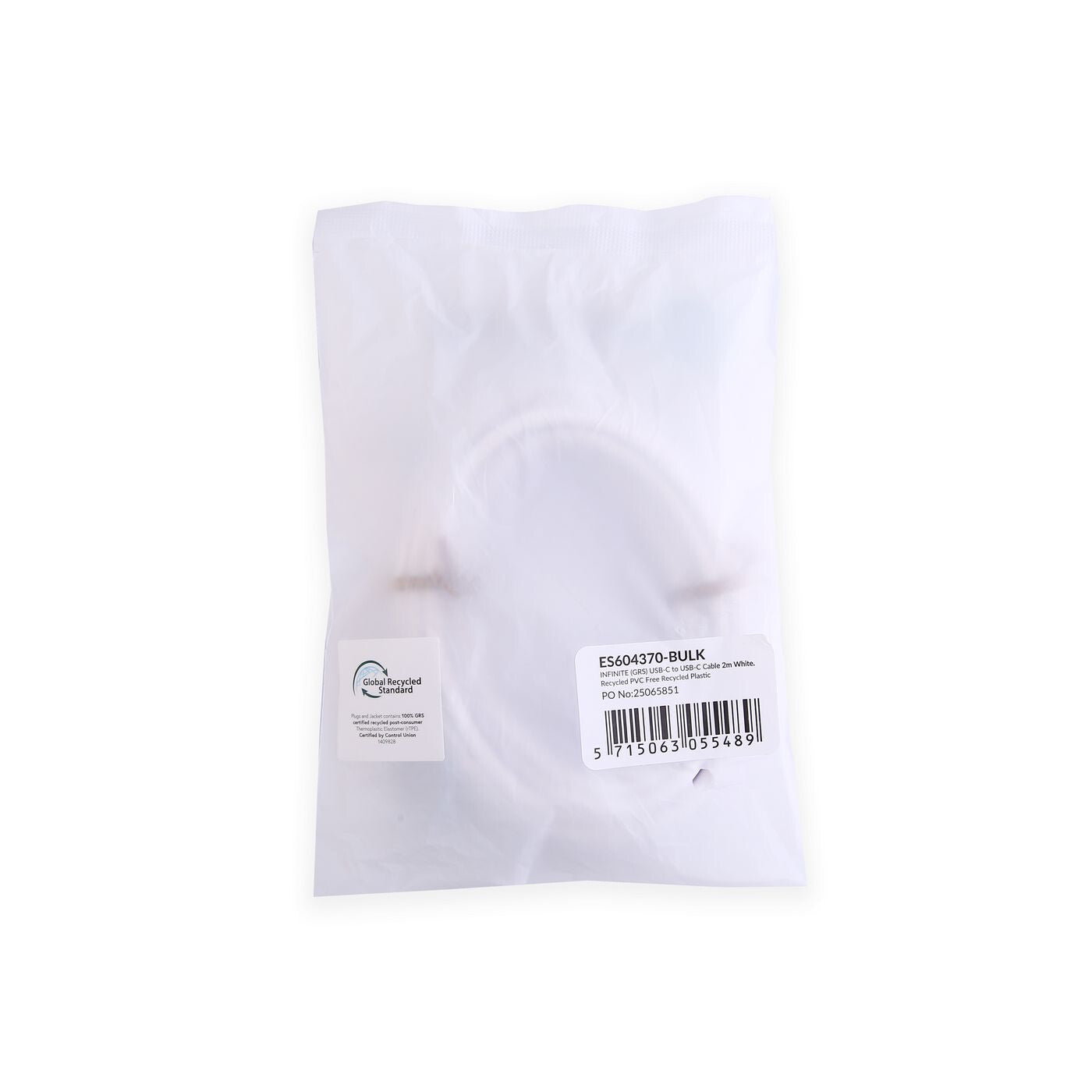eSTUFF ES604370-BULK USB cable USB 2.0 3 m USB C 60 W White