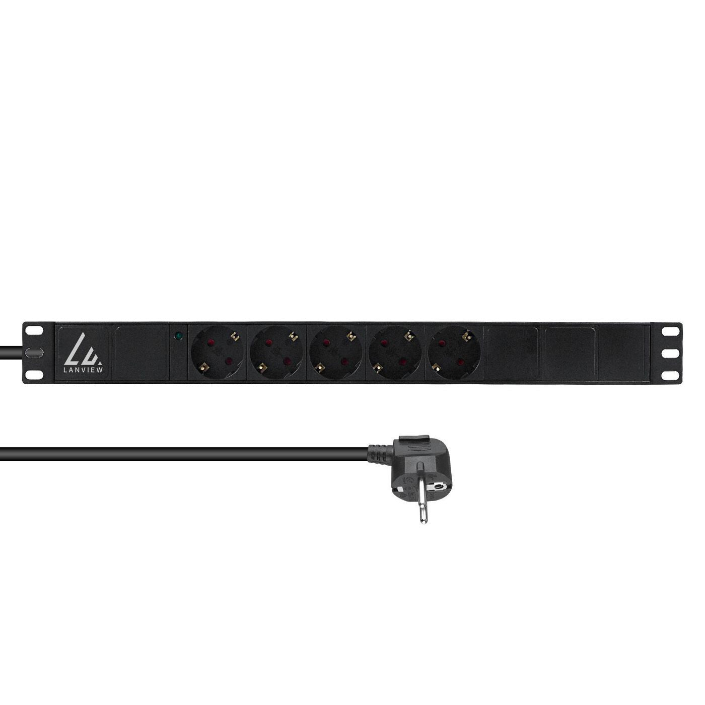 Lanview LVR-3MSCH-LIC-SCH5 power distribution unit (PDU) 5 AC outlet(s) 1U Black