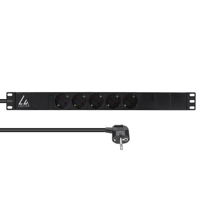 Lanview LVR-3MSCH-LIC-SCH5 power distribution unit (PDU) 5 AC outlet(s) 1U Black