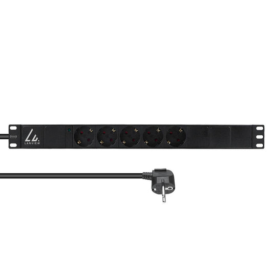 Lanview LVR-3MSCH-LIC-SCH5 power distribution unit (PDU) 5 AC outlet(s) 1U Black