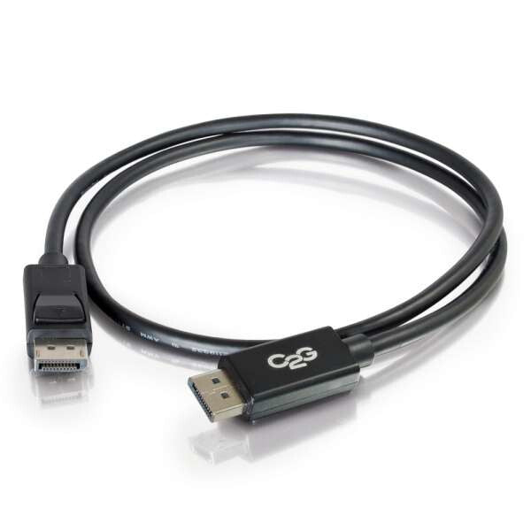 C2G 10ft (3m) DisplayPortTM Cable with Latches 4K 60Hz UHD M/M - Black