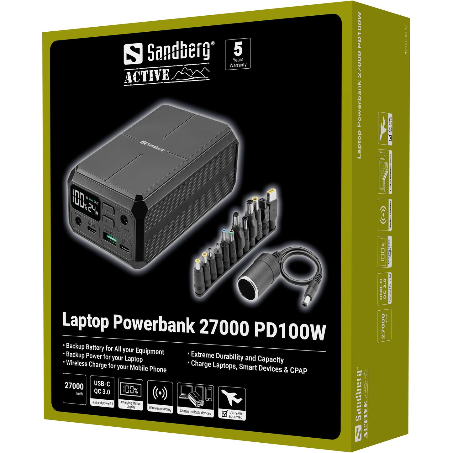 Sandberg Laptop Powerbank 27000 PD100W