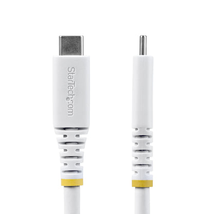 StarTech.com 2m (6ft) USB4 Cable, 20Gbps, USB-IF Certified USB-C Cable, 240W PD EPR, 4K 120Hz DP 2.1, TPE Jacket, White USB-C Cord