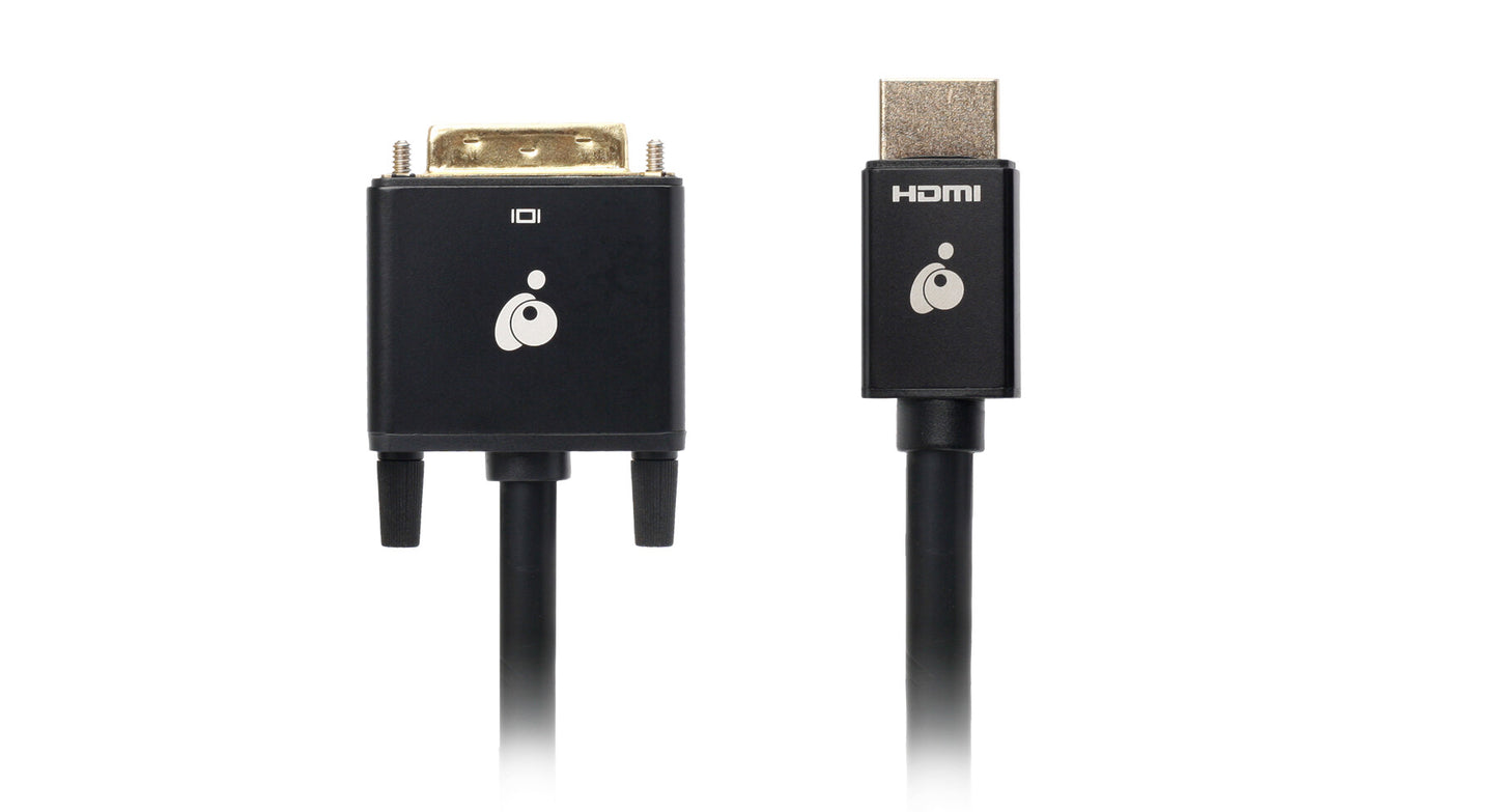 iogear GHDDVIC4K3 video cable adapter 2 m HDMI Type A (Standard) DVI-D Black
