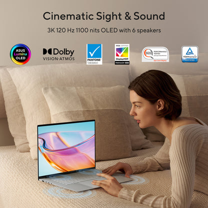 ASUS Zenbook S16 UM5606GA-SR040W Copilot+ PC AMD Ryzen™ AI 7 445 Laptop 40.6 cm (16") Touchscreen 3K 32 GB LPDDR5x-SDRAM 1 TB SSD Wi-Fi 7 (802.11be) Windows 11 Home White
