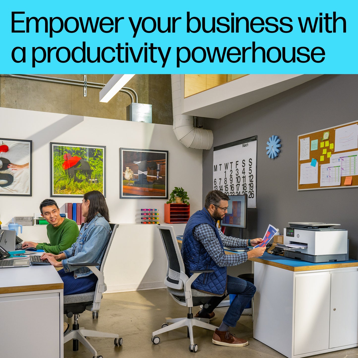 HP OfficeJet Pro 9130b Wireless All-in-One Color Printer, Two-sided printing; Copier, Scanner