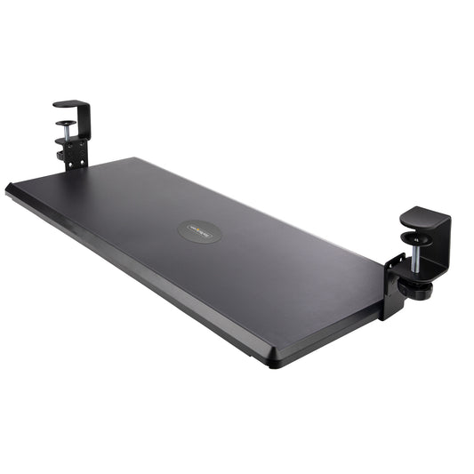 StarTech.com Under-Desk Keyboard Tray, Clamp-on Ergonomic Keyboard Holder, Up to 12kg (26.5lb), Sliding Keyboard and Mouse Drawer with C-Clamps, Height Adjustable Keyboard Tray (3.9/4.7/5.5 in)