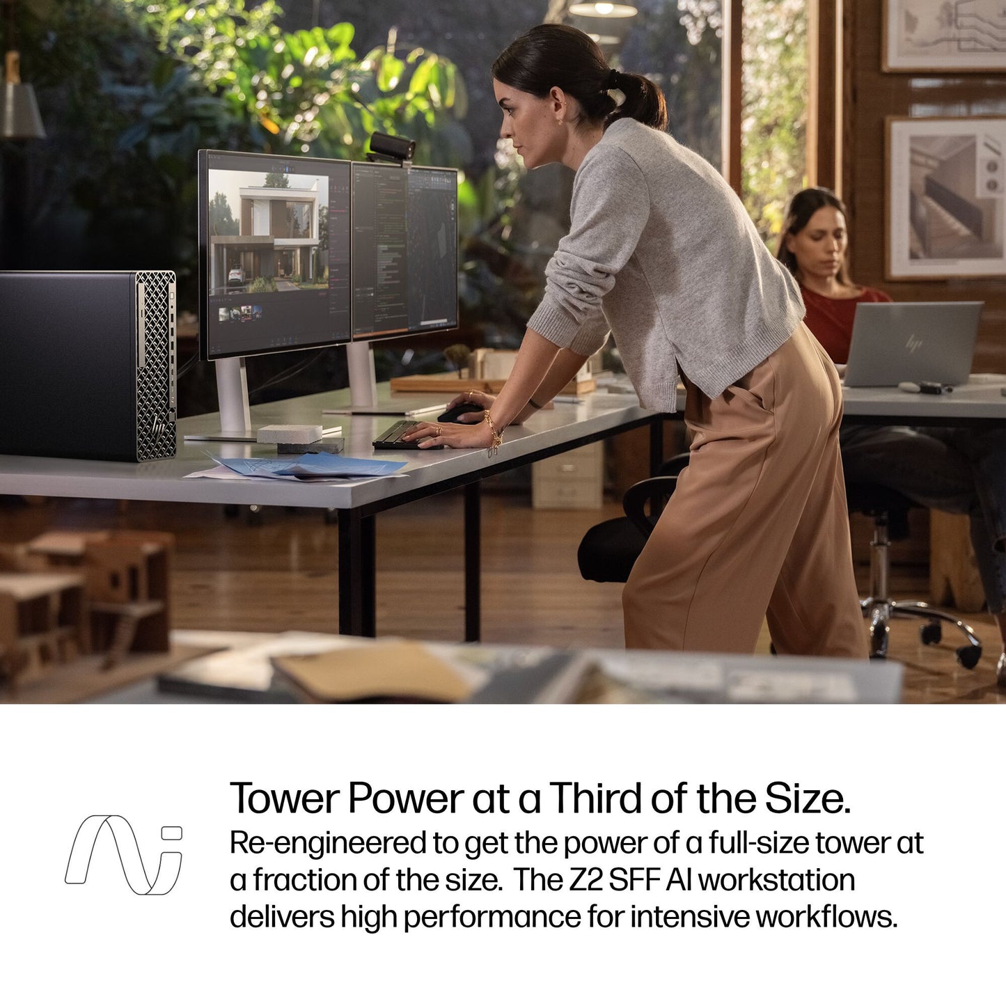 HP Z2 G1i Intel Core Ultra 7 265 32 GB DDR5-SDRAM 1 TB SSD NVIDIA RTX A400 Windows 11 Pro SFF Workstation AI Workstation, AI PC Black