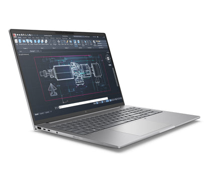 HP ZBook 8 G1i Data Science Intel Core Ultra 7 255H Mobile workstation 40.6 cm (16") WUXGA 16 GB DDR5-SDRAM 512 GB SSD NVIDIA RTX 500 Ada Wi-Fi 7 (802.11be) Windows 11 Pro AI Workstation, AI PC Silver