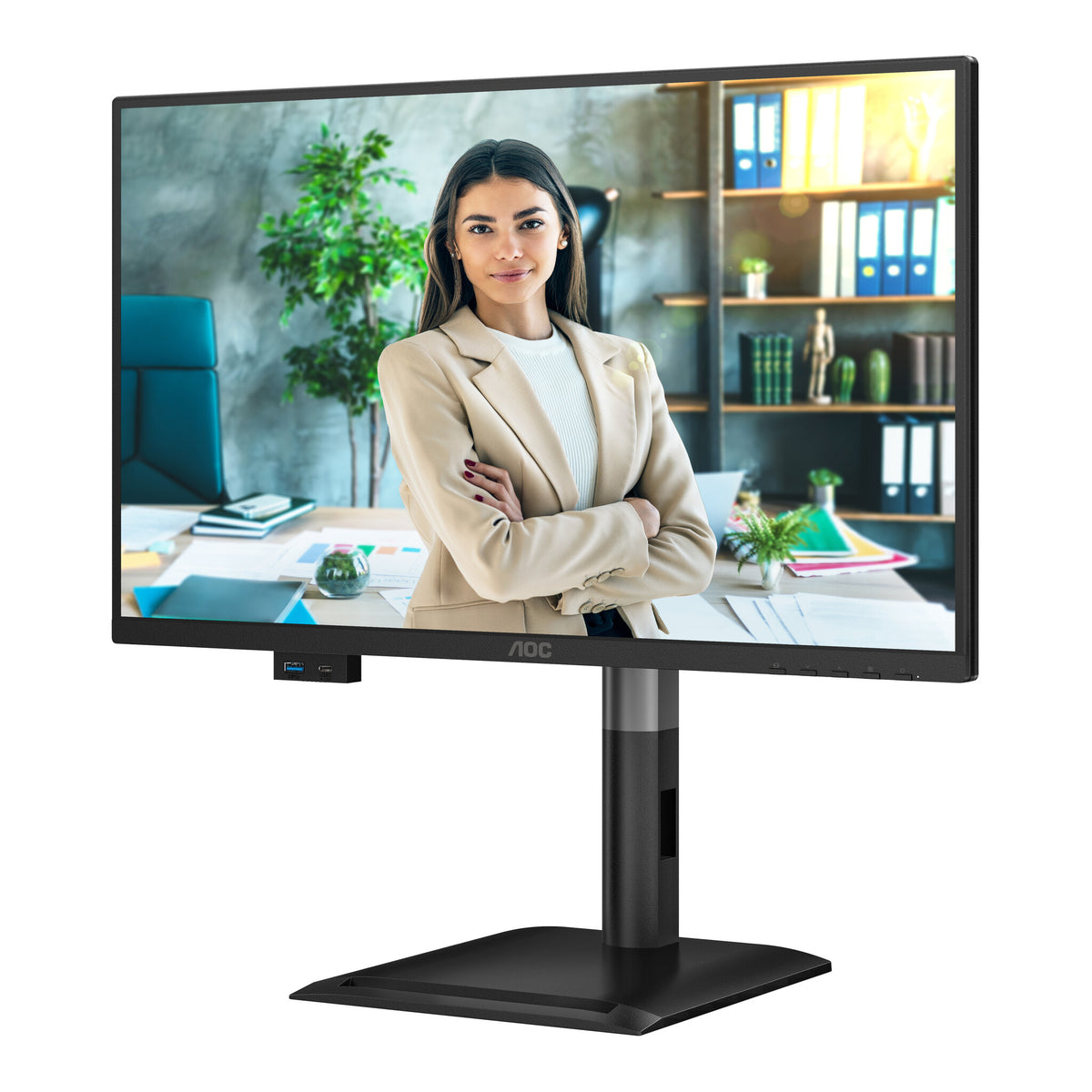 AOC 24P4U computer monitor 60.5 cm (23.8") 1920 x 1080 pixels Full HD Black