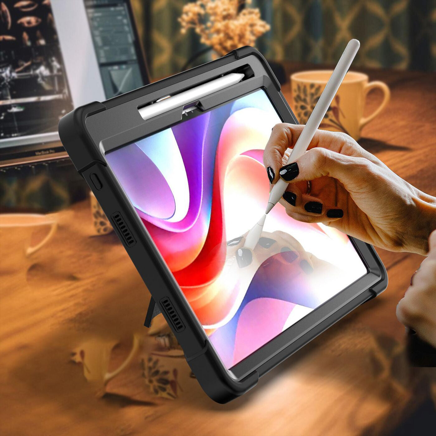 eSTUFF Lenovo Tab K12 TAMPA Defender without built-in screen protector. Black