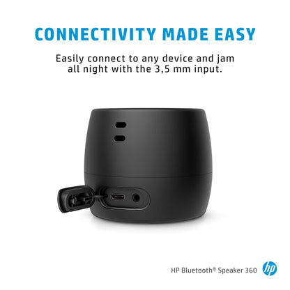 HP Black Bluetooth Speaker 360