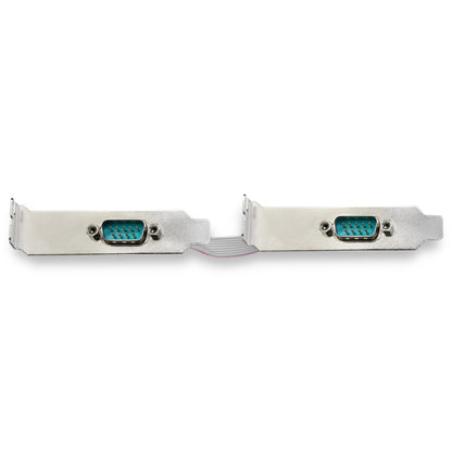 StarTech.com 2-port PCI Express RS232 Serial Adapter Card - PCIe RS232 Serial Host Controller Card - PCIe to Serial DB9 - 16950 UART - Low Profile Expansion Card - Windows & Linux - TAA