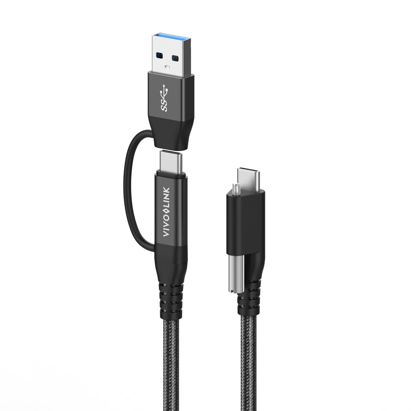 Vivolink PROUSBCMM1.5ADP USB cable USB 3.2 Gen 2 (3.1 Gen 2) 1.5 m USB C USB A/USB C Black
