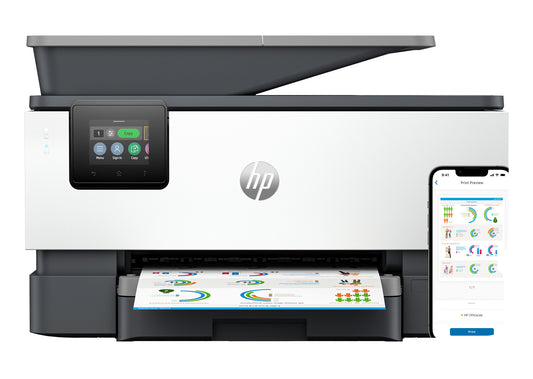 HP OfficeJet Pro 9120b Wireless All-in-One Color Printer, Two-sided printing; Copier, Scanner