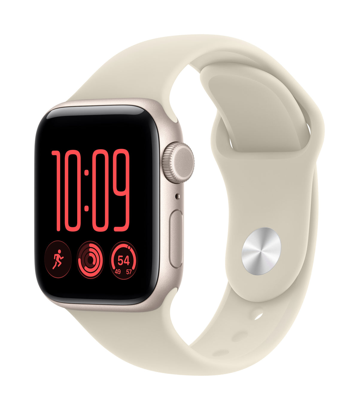 Apple Watch SE (3nd generation) SE 3 GPS + Cellular 40mm Starlight Aluminium Case with Sand Sport Band - S/M